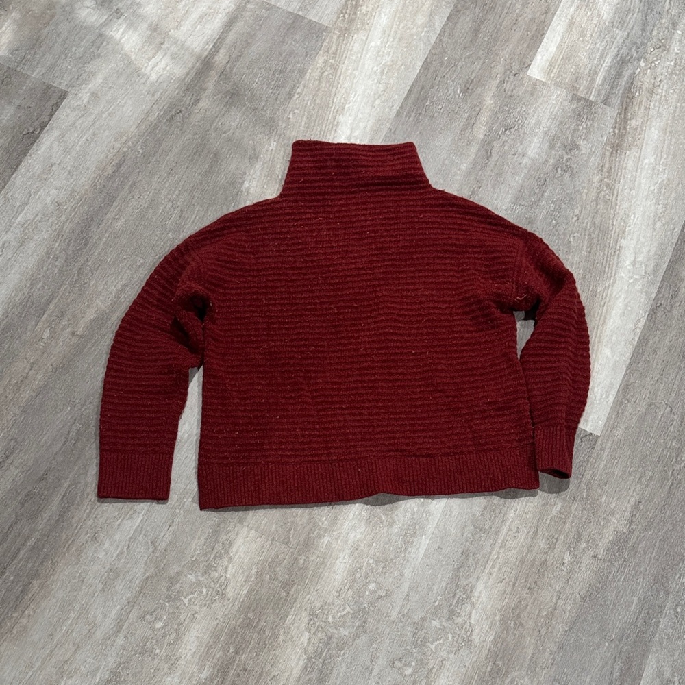 Women's Burgundy Turtleneck Sweater